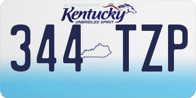 KY license plate 344TZP