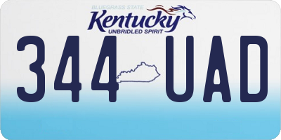 KY license plate 344UAD