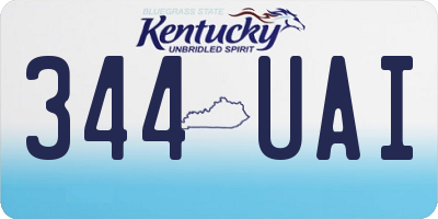 KY license plate 344UAI