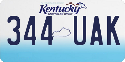 KY license plate 344UAK