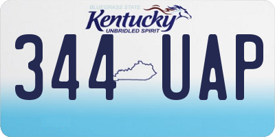KY license plate 344UAP