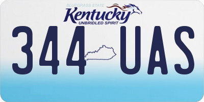 KY license plate 344UAS