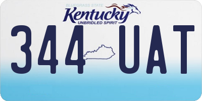 KY license plate 344UAT