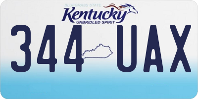 KY license plate 344UAX