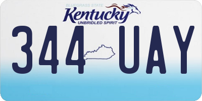 KY license plate 344UAY
