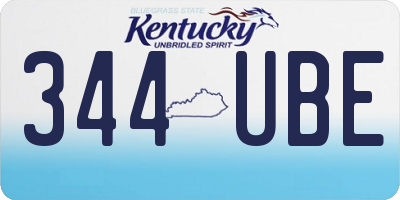 KY license plate 344UBE