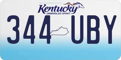 KY license plate 344UBY