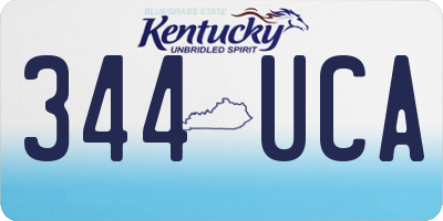 KY license plate 344UCA