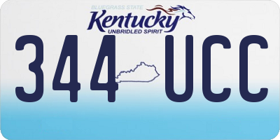KY license plate 344UCC