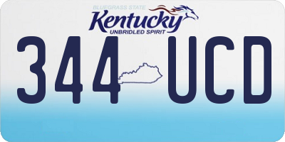 KY license plate 344UCD