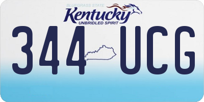 KY license plate 344UCG