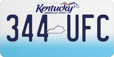 KY license plate 344UFC
