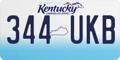 KY license plate 344UKB
