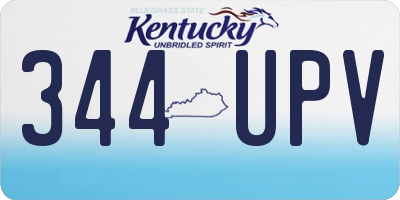 KY license plate 344UPV