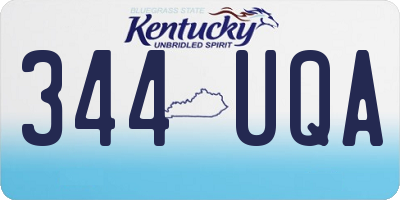 KY license plate 344UQA