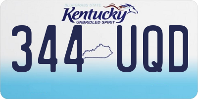KY license plate 344UQD