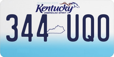 KY license plate 344UQO