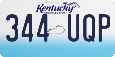 KY license plate 344UQP