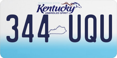 KY license plate 344UQU