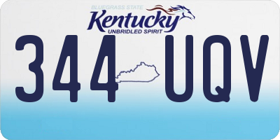 KY license plate 344UQV