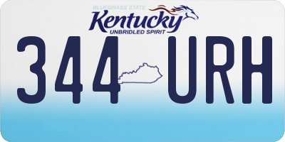 KY license plate 344URH