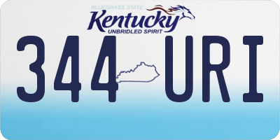 KY license plate 344URI