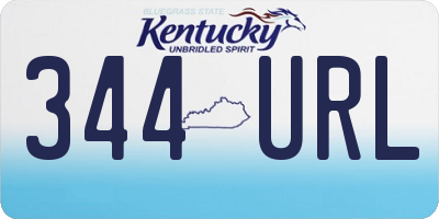 KY license plate 344URL