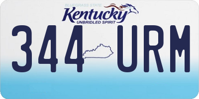 KY license plate 344URM