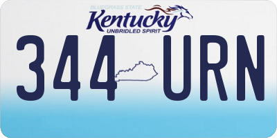KY license plate 344URN
