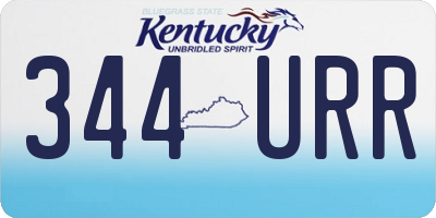 KY license plate 344URR