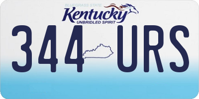 KY license plate 344URS