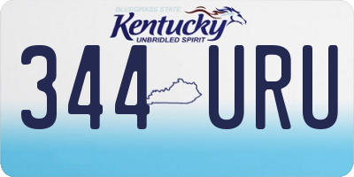 KY license plate 344URU