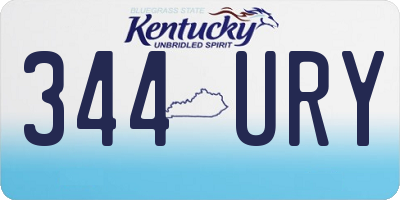 KY license plate 344URY