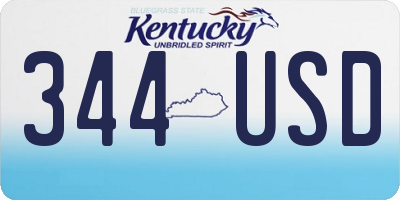 KY license plate 344USD