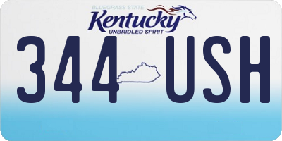 KY license plate 344USH