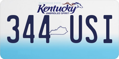 KY license plate 344USI