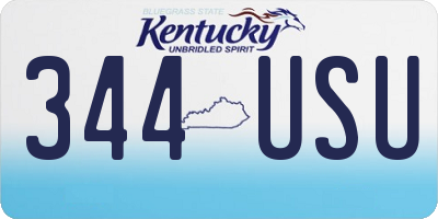 KY license plate 344USU