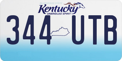 KY license plate 344UTB