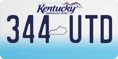 KY license plate 344UTD