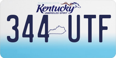 KY license plate 344UTF