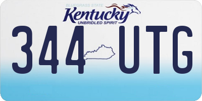 KY license plate 344UTG