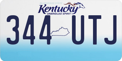 KY license plate 344UTJ