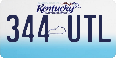 KY license plate 344UTL