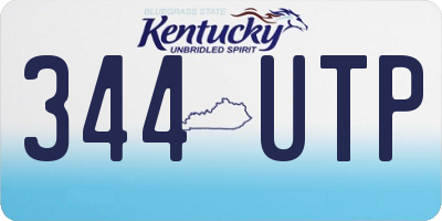 KY license plate 344UTP