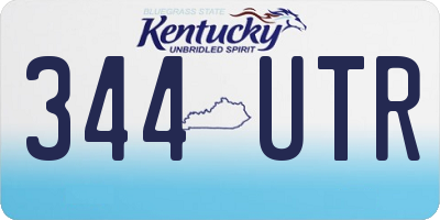 KY license plate 344UTR