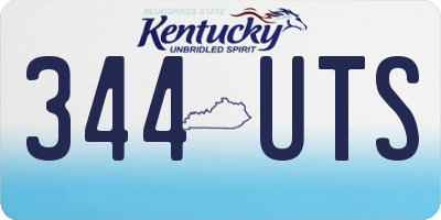 KY license plate 344UTS