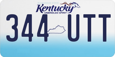 KY license plate 344UTT