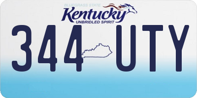 KY license plate 344UTY