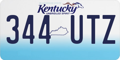 KY license plate 344UTZ