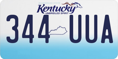 KY license plate 344UUA